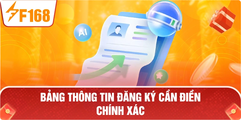 bảng thông tin đăng ký cần điền chính xác